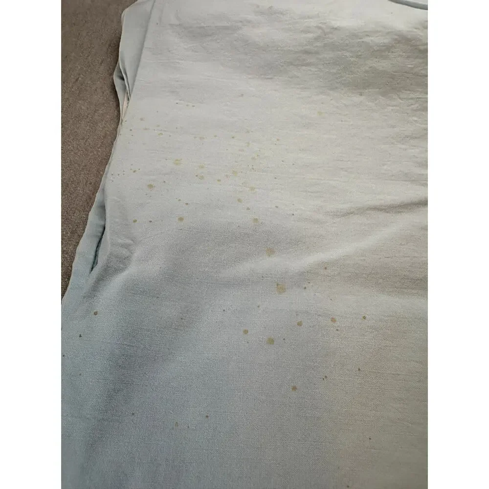 Vintage J.P. Stevens & Co., Inc. Utica Floral Double Flat Twin Blue Floral Sheet